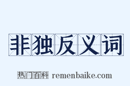 非独反义词是什么意思的图片